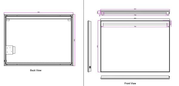 Grote foto wb ambi one led condensvrije spiegel 80x60 huis en inrichting woningdecoratie