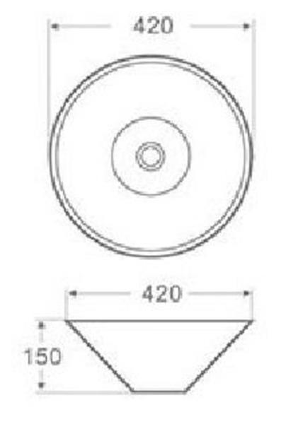 Grote foto circle opzetwastafel 420x420x150mm doe het zelf en verbouw sanitair