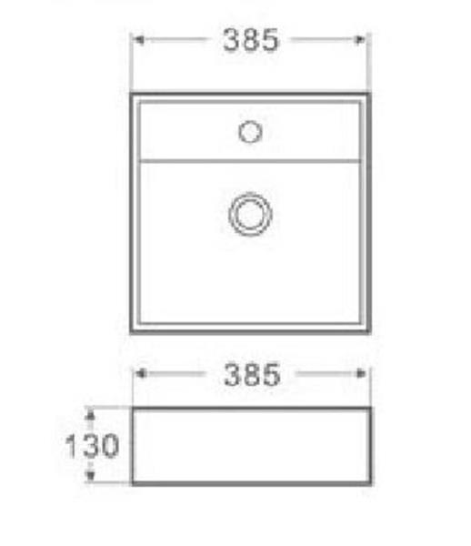 Grote foto larx wastafel 385x385x130mm doe het zelf en verbouw sanitair