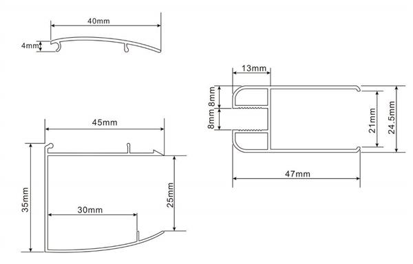 Grote foto inloopdouche muurprofiel 500 x 2000 br 10mm nano glas doe het zelf en verbouw sanitair