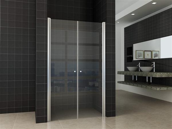 Grote foto dubbele pendeldeur in nis br 800 x 2000 mm br 6mm nano glas doe het zelf en verbouw sanitair