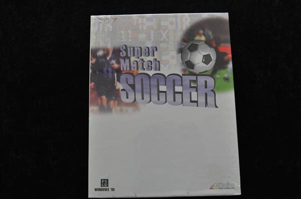 Grote foto super match soccer pc big box new seald spelcomputers games pc