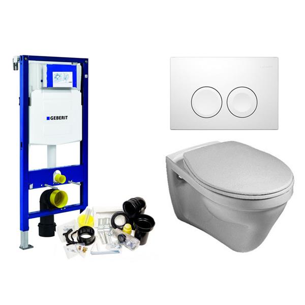 Grote foto vlakspoel toilet met geberit inbouwreservoir complete set doe het zelf en verbouw sanitair