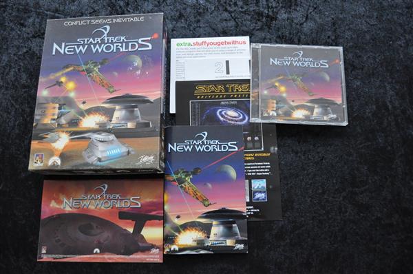 Grote foto star trek new worlds big box pc game spelcomputers games pc
