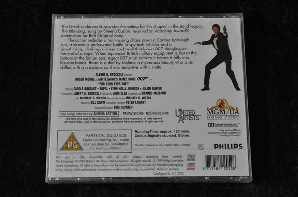 Grote foto for your eyes only james bond cdi video cd sealed spelcomputers games overige games