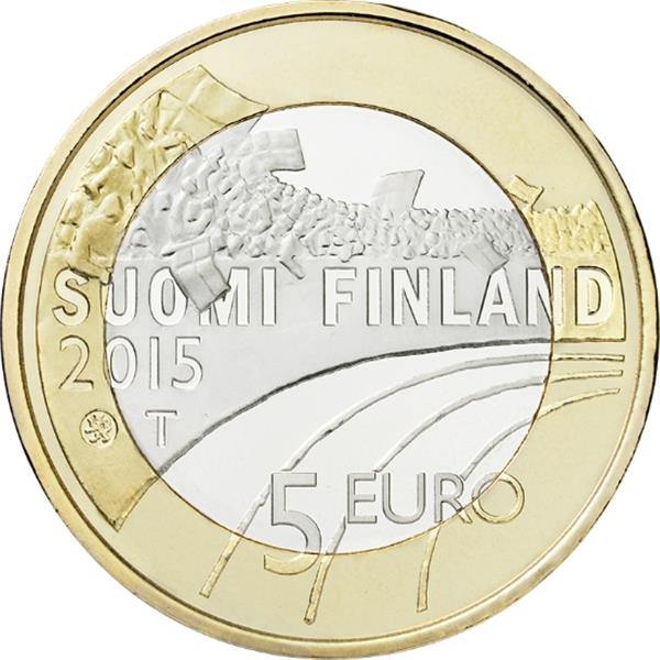 Grote foto finland 5 euro 2015 gymnastiek verzamelen munten overige
