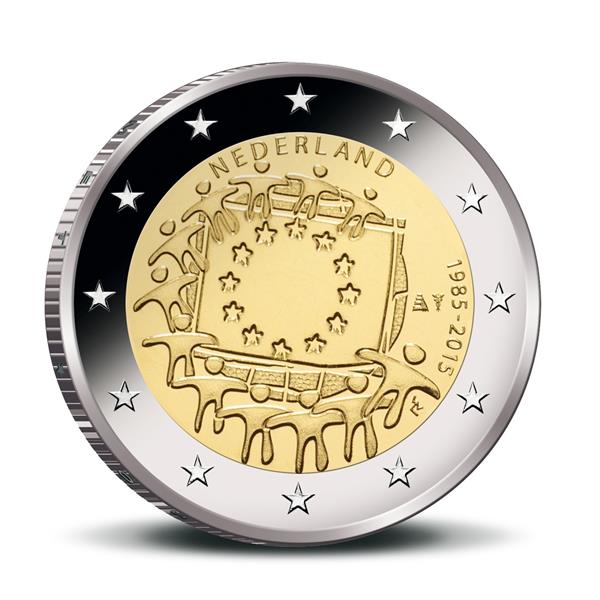 Grote foto oostenrijk 2 euro 2015 30 jaar europese vlag verzamelen munten overige
