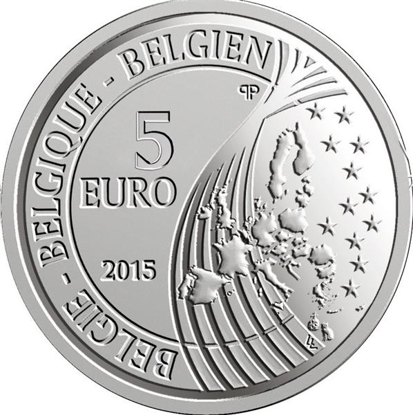Grote foto belgie 5 euro 2015 mons bergen verzamelen munten overige