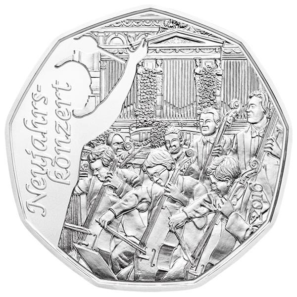 Grote foto oostenrijk 5 euro 2016 nieuwjaarsconcert zilver verzamelen munten overige