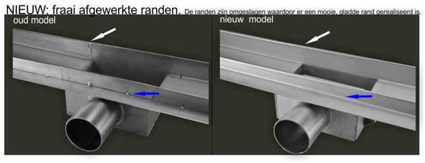 Grote foto rvs 3e generatie douchegoot flens rvs sifon filter 70x7 doe het zelf en verbouw materialen en producten