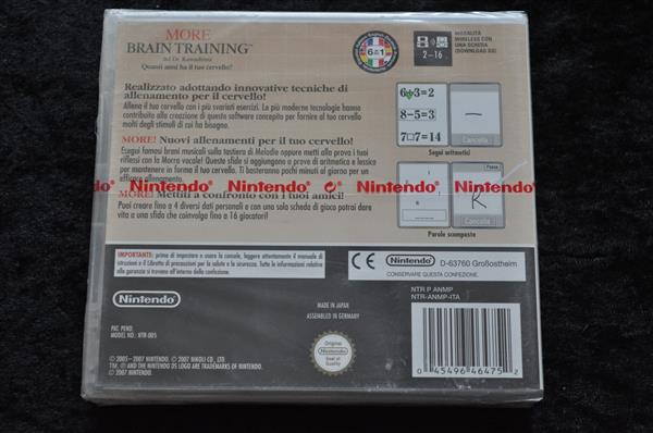 Grote foto more brain training nintendo ds new sealed italian spelcomputers games overige games