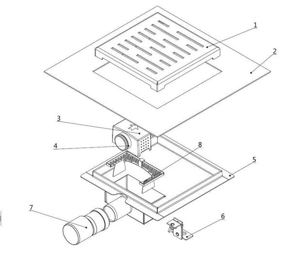 Grote foto rvs 3e generatie doucheput flens rvs sifon filter zij 20x20 doe het zelf en verbouw materialen en producten