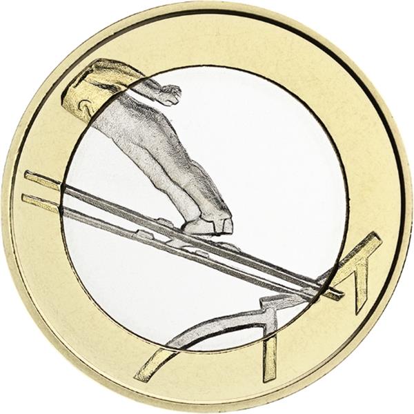 Grote foto finland 5 euro 2016 skispringen proof verzamelen munten overige