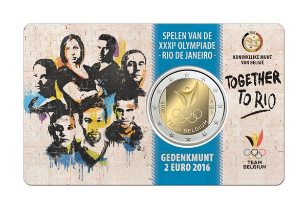 Grote foto belgi 2 euro 2016 rio de janeiro coincard nederlands verzamelen munten overige