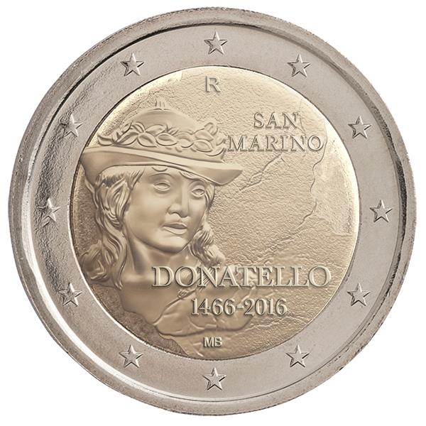 Grote foto san marino 2 euro 2016 donatello verzamelen munten overige