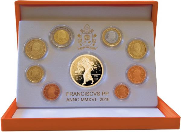 Grote foto vaticaan proofset 2016 50 euro goud verzamelen munten overige