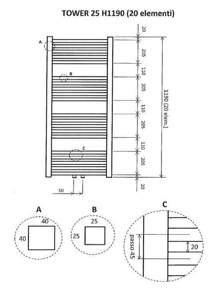 Grote foto tower sierradiator wit 1190x600 midden onder aansluiting doe het zelf en verbouw sanitair