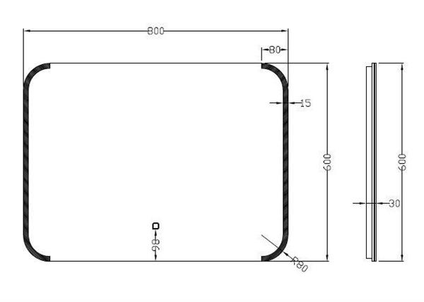 Grote foto bracket dimbare led condensvrije spiegel 800x600 huis en inrichting woningdecoratie