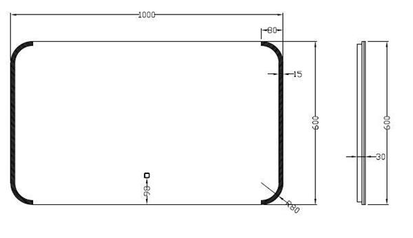 Grote foto bracket dimbare led condensvrije spiegel 1000x600 huis en inrichting woningdecoratie