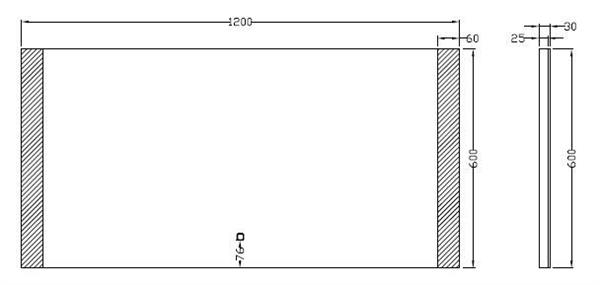 Grote foto sunny dimbare led condensvrije spiegel 1200x600 huis en inrichting woningdecoratie