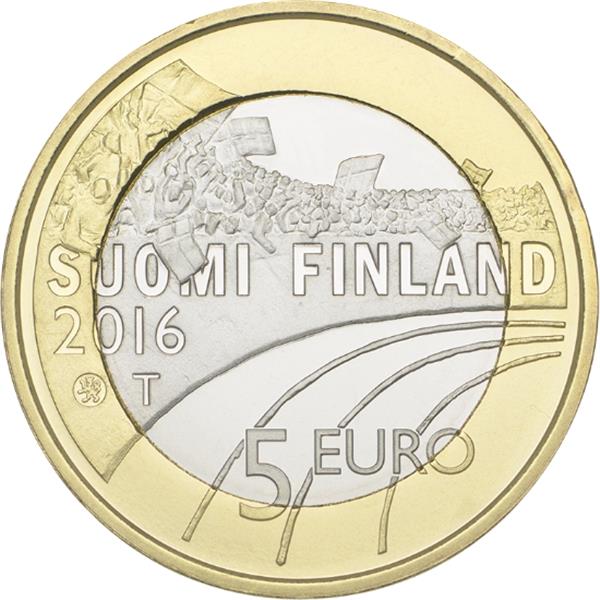 Grote foto finland 5 euro 2016 sport voetbal unc verzamelen munten overige