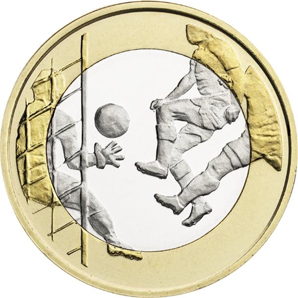 Grote foto finland 5 euro 2016 sport voetbal proof verzamelen munten overige