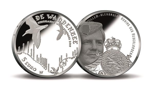Grote foto nederland 5 euro 2016 waddenvijfje unc in coincard verzamelen munten overige