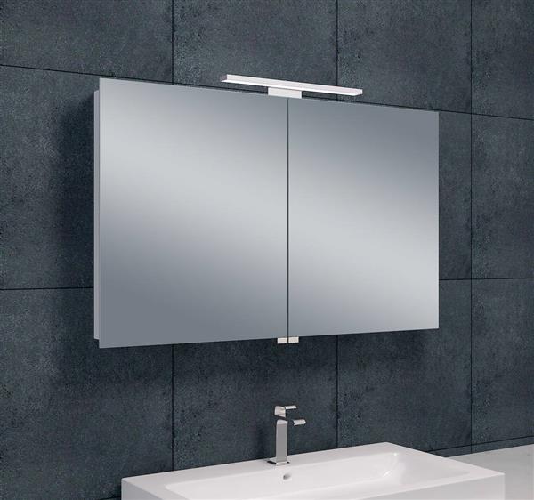 Grote foto luxe spiegelkast led verlichting 100x60x14cm huis en inrichting complete badkamers