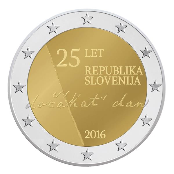 Grote foto slovenie 2 euro 2016 25 jaar onafhankelijkheid verzamelen munten overige