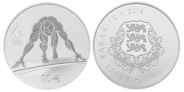 Grote foto estland 10 euro 2016 olympische spelen verzamelen munten overige