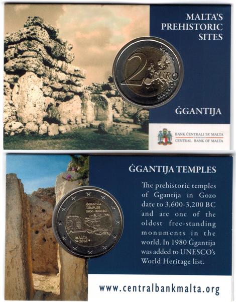Grote foto malta 2 euro 2016 ggantija tempels in coincard verzamelen munten overige