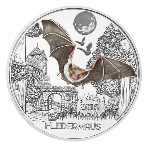Grote foto oostenrijk 3 euro 2016 vleermuis verzamelen munten overige