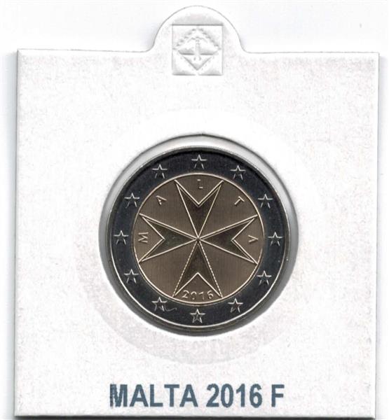 Grote foto malta 2 euro 2016 normaal met letter f in ster verzamelen munten overige