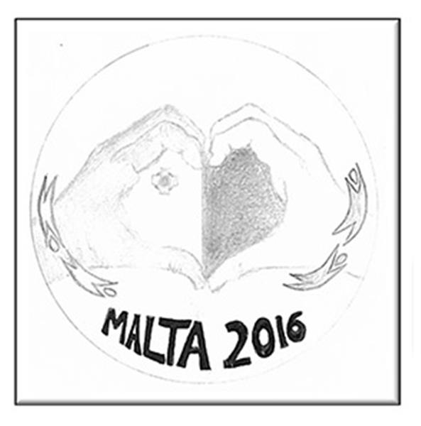 Grote foto malta 2 euro 2016 love met muntteken in munthouder verzamelen munten overige