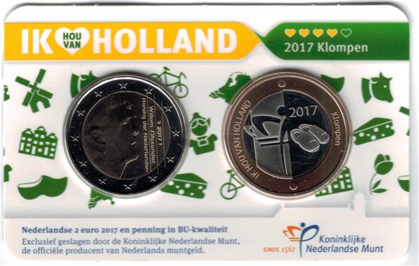 Grote foto nederland 2 euro 2017 coincard nummer 4 klompen verzamelen munten overige