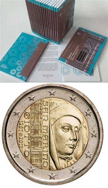 Grote foto san marino 2 euro 2017 giotto verzamelen munten overige