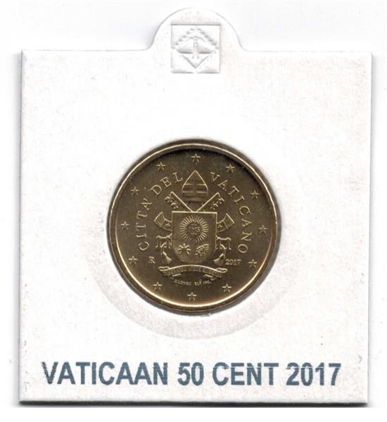 Grote foto vaticaan 50 cent 2017 unc verzamelen munten overige