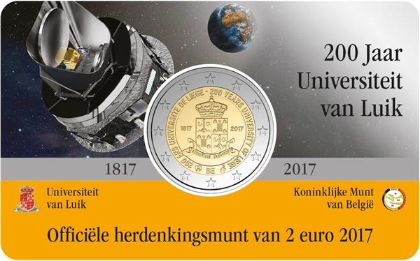 Grote foto belgie 2 euro 2017 coincard luik nederlands verzamelen munten overige