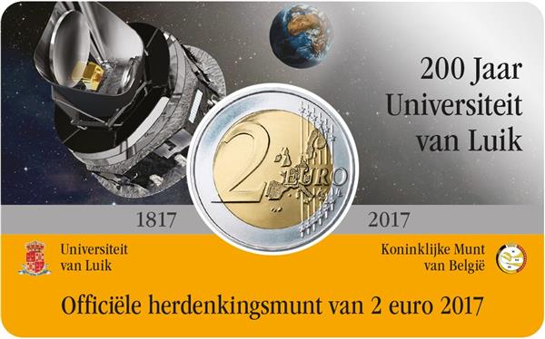 Grote foto belgie 2 euro 2017 coincard luik nederlands verzamelen munten overige