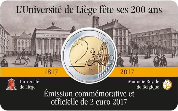 Grote foto belgie 2 euro 2017 coincard luik frans verzamelen munten overige