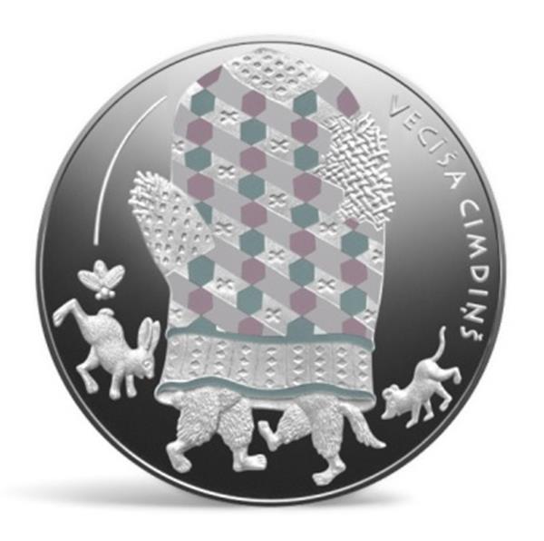 Grote foto letland 5 euro 2017 de want van de oude man verzamelen munten overige