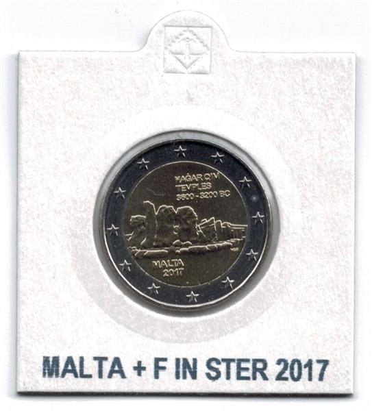 Grote foto malta 2 euro 2017 hagar qim met f in ster verzamelen munten overige