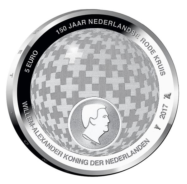 Grote foto nederland 5 euro 2017 rode kruis eerste dag van uitgifte verzamelen munten overige
