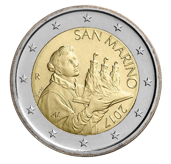 Grote foto san marino 2 euro 2017 normaal verzamelen munten overige