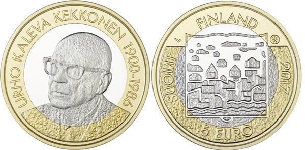 Grote foto finland 5 euro 2017 kekkonen unc verzamelen munten overige