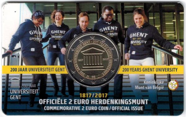 Grote foto belgi 2 euro 2017 coincard gent nederlands verzamelen munten overige