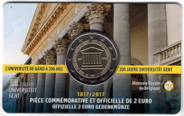 Grote foto belgi 2 euro 2017 coincard gent frans verzamelen munten overige