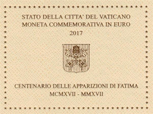 Grote foto vaticaan 2 euro 2017 fatima verzamelen munten overige