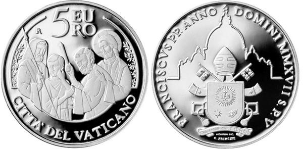 Grote foto vaticaan 5 en 10 euro 2017 zilver verzamelen munten overige
