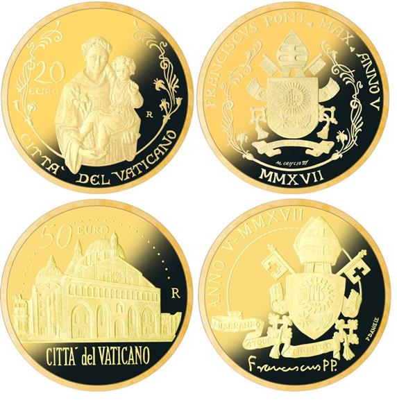 Grote foto vaticaan 20 en 50 euro 2017 goud verzamelen munten overige